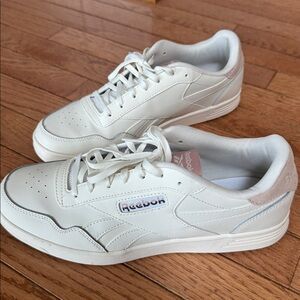 Reebok White Athletic Leather Sneakers